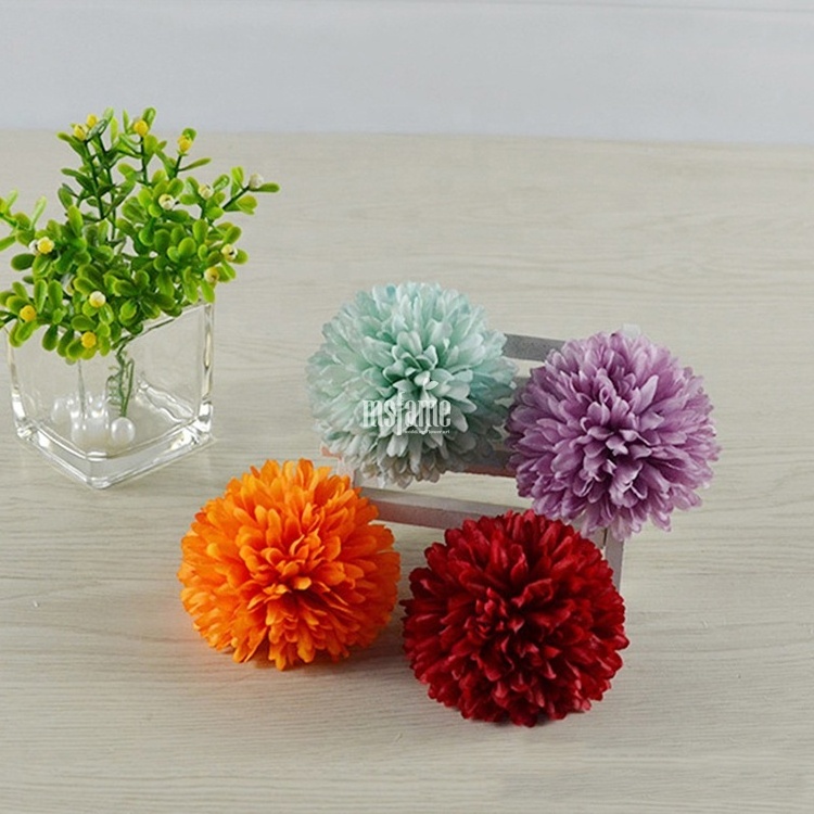 MSFAME Silk Flowers Wedding Dandelions Flower Heads Small Pieces Head Artificial Flowers