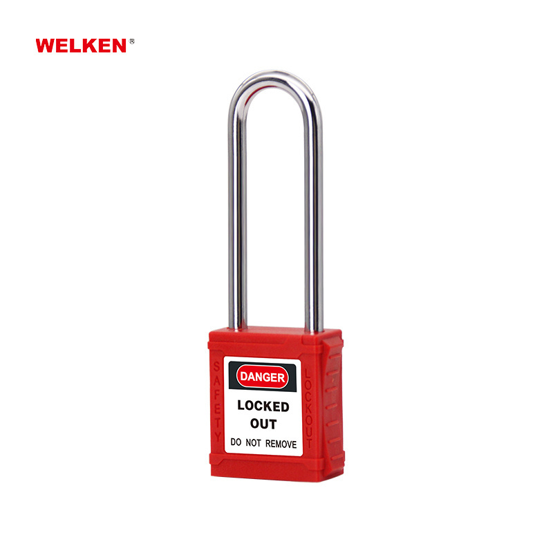 New lock body top sale high quality long shackle 76mm shackle safety padlock padlock lockout