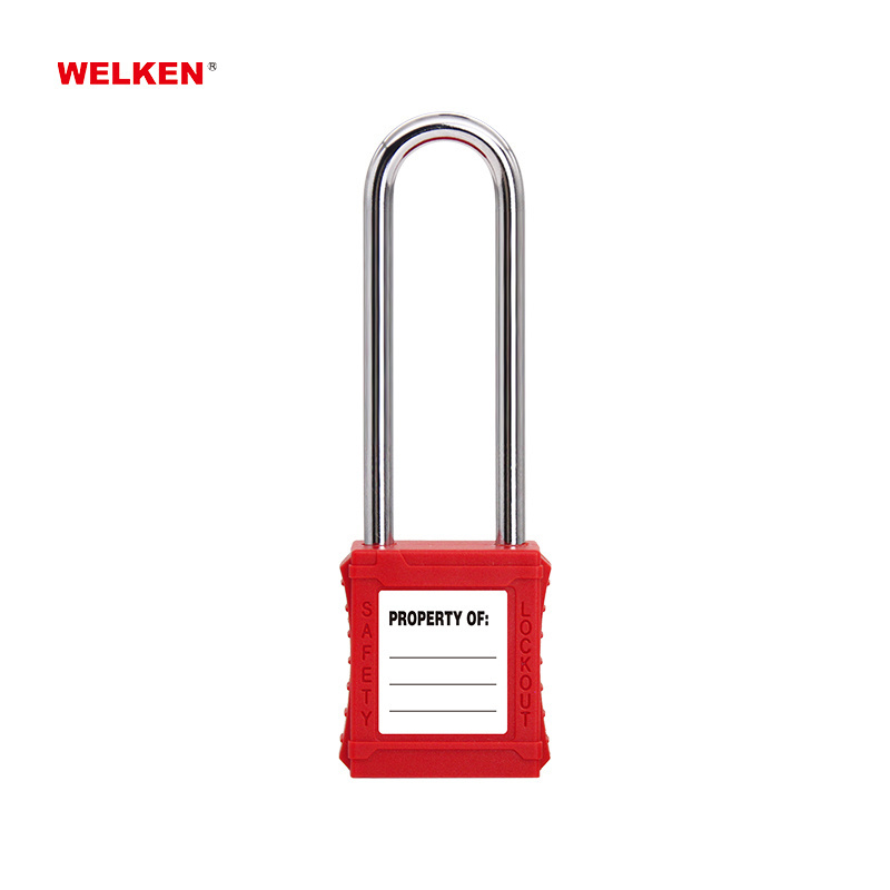 New lock body top sale high quality long shackle 76mm shackle safety padlock padlock lockout