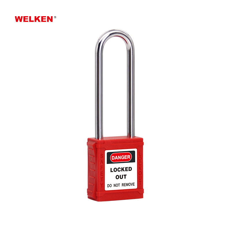 New lock body top sale high quality long shackle 76mm shackle safety padlock padlock lockout