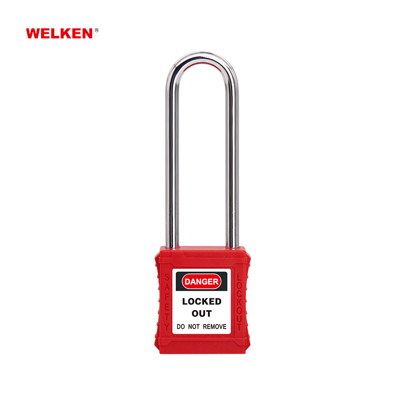 New lock body top sale high quality long shackle 76mm shackle safety padlock padlock lockout