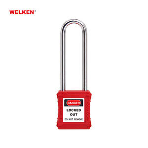 New lock body top sale high quality long shackle 76mm shackle safety padlock padlock lockout