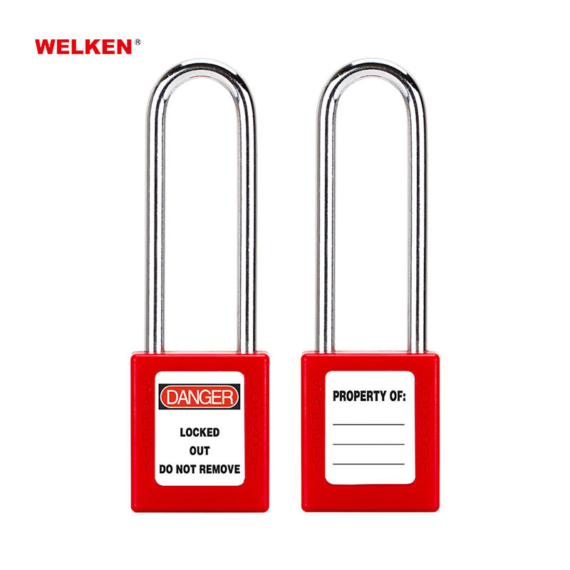 Wholesale factory lockout tagout safety Lockout Tagout Padlock long 76mm shackle ABS plastic safety padlock keyed to differ