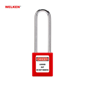 Wholesale factory lockout tagout safety Lockout Tagout Padlock long 76mm shackle ABS plastic safety padlock keyed to differ