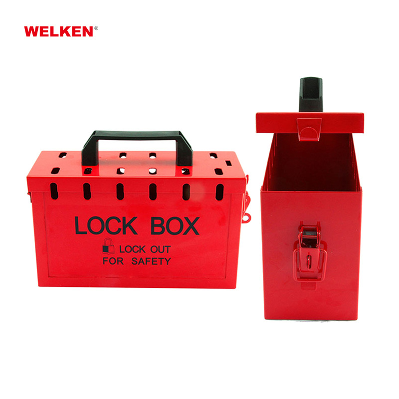 Multi-management Security and Safety Portable lockout Box safety lock out Electrical Lockout Kit with 13 key holes