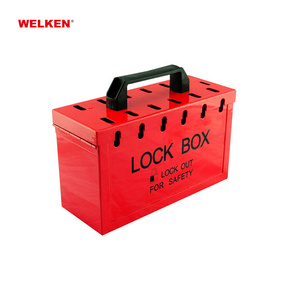 Multi-management Security and Safety Portable lockout Box safety lock out Electrical Lockout Kit with 13 key holes