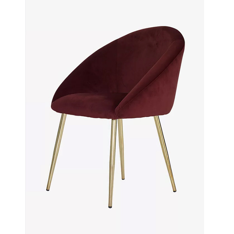 Wholesale Luxury Modern Nordic Cheap Indoor Home Furniture Velvet Metal Leg Dinning Chair