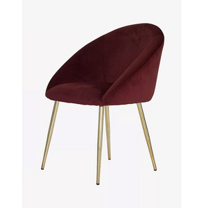 Wholesale Luxury Modern Nordic Cheap Indoor Home Furniture Velvet Metal Leg Dinning Chair