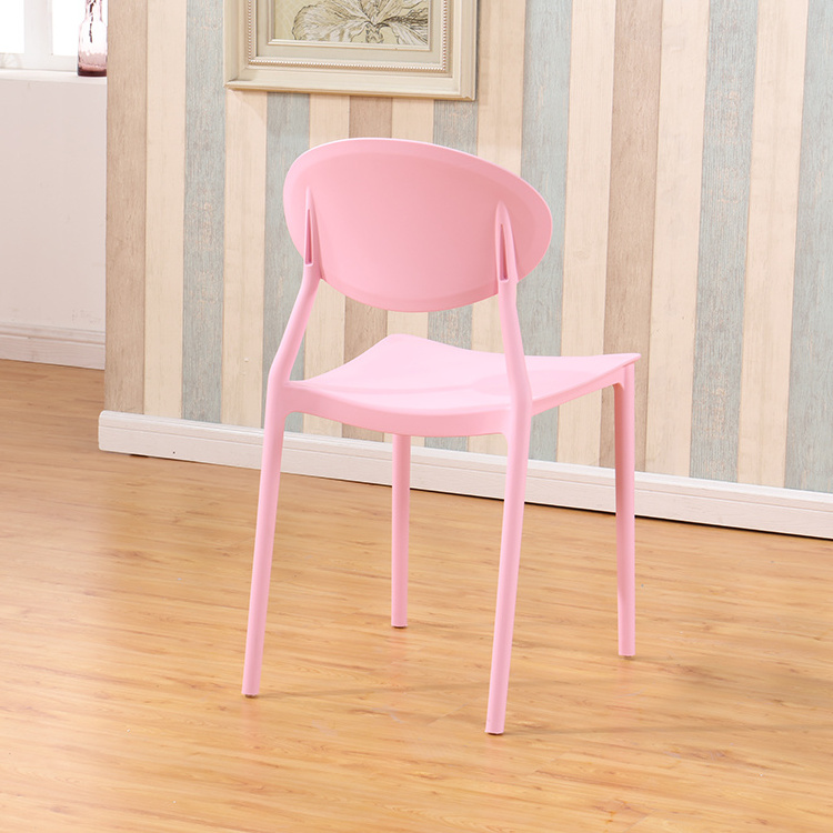 Free sample modern nordic romantic cheap monoblock plastic colors dining chair