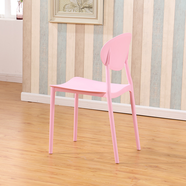 Free sample modern nordic romantic cheap monoblock plastic colors dining chair