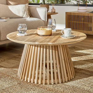 Modern furniture new design center table MDF wood round coffee table for living room