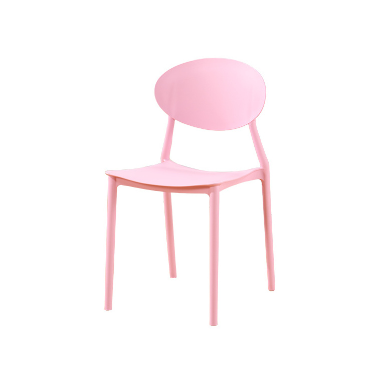 Free sample modern nordic romantic cheap monoblock plastic colors dining chair