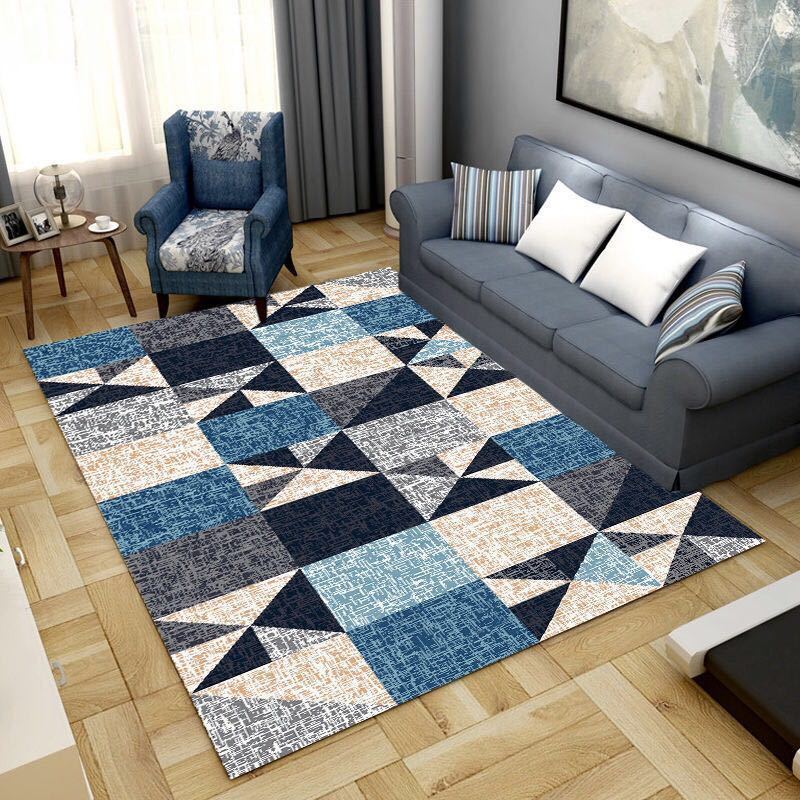 Nordic Luxury Rectangle Living Room Anti Slip Area Rugs Polyester Modern Carpets And Rugs