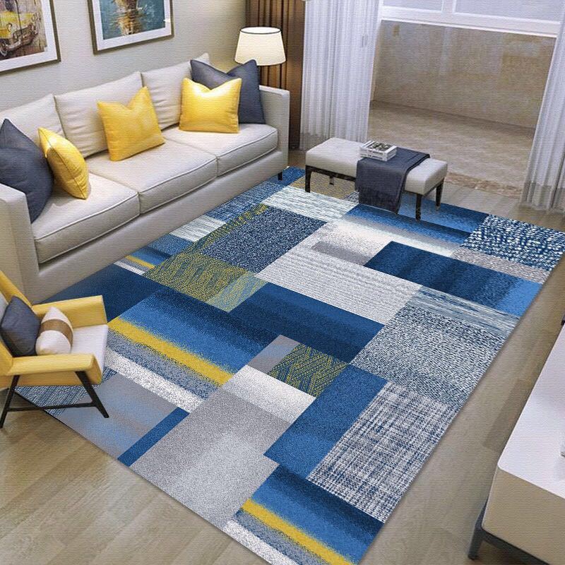 Nordic Luxury Rectangle Living Room Anti Slip Area Rugs Polyester Modern Carpets And Rugs