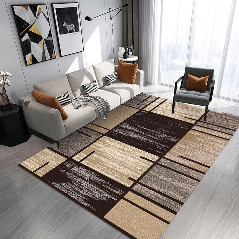 Nordic Luxury Rectangle Living Room Anti Slip Area Rugs Polyester Modern Carpets And Rugs