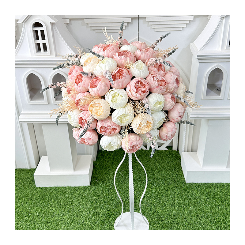 NYHQ13 round peony artificial flower ball wedding table centerpieces decoration flower kissing ball round flower balls