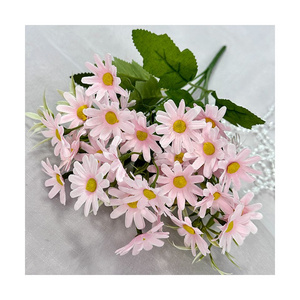 Cheap Wholesale 30 Heads White Yellow Little Artificial Daisy Flower Daisies Bouquets Flowers Home Decoration