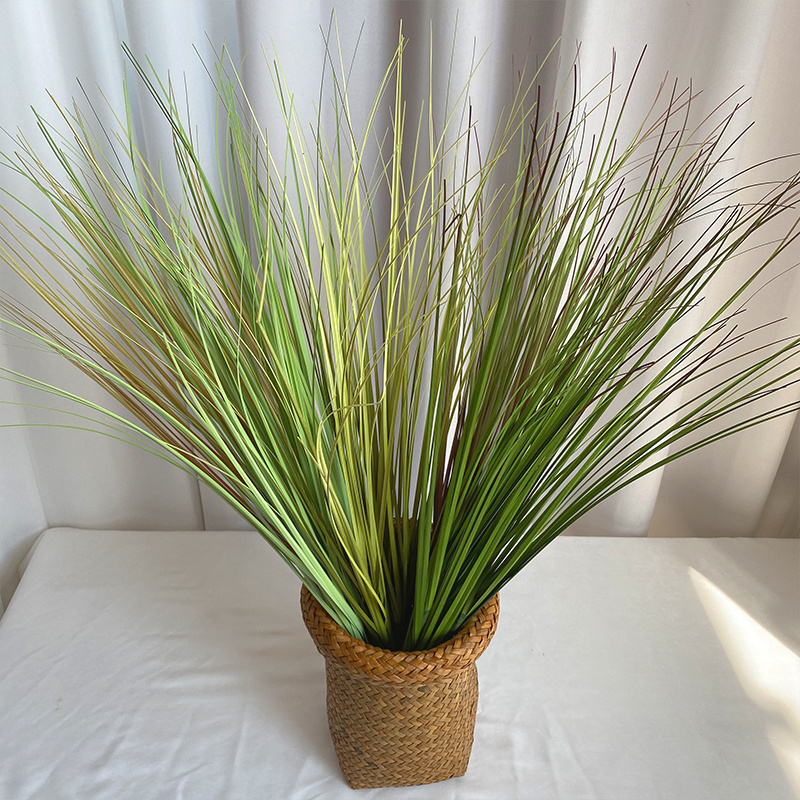 Hot sale artificial plant middle 3 head Pansi grass cheap price artificial grass