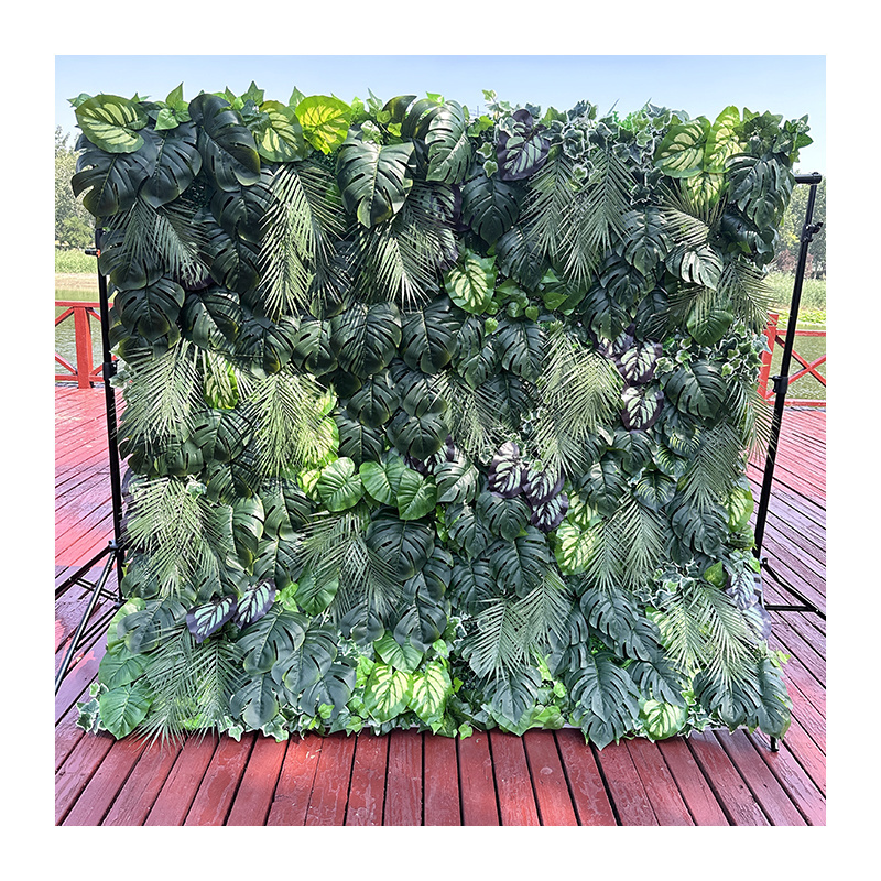 MYQ12 Artificial Grass Wall Panels Plastic Greenery Plant Wall Grass Artificial Grass Wall Backdrop For Home Restaurant Indoor D