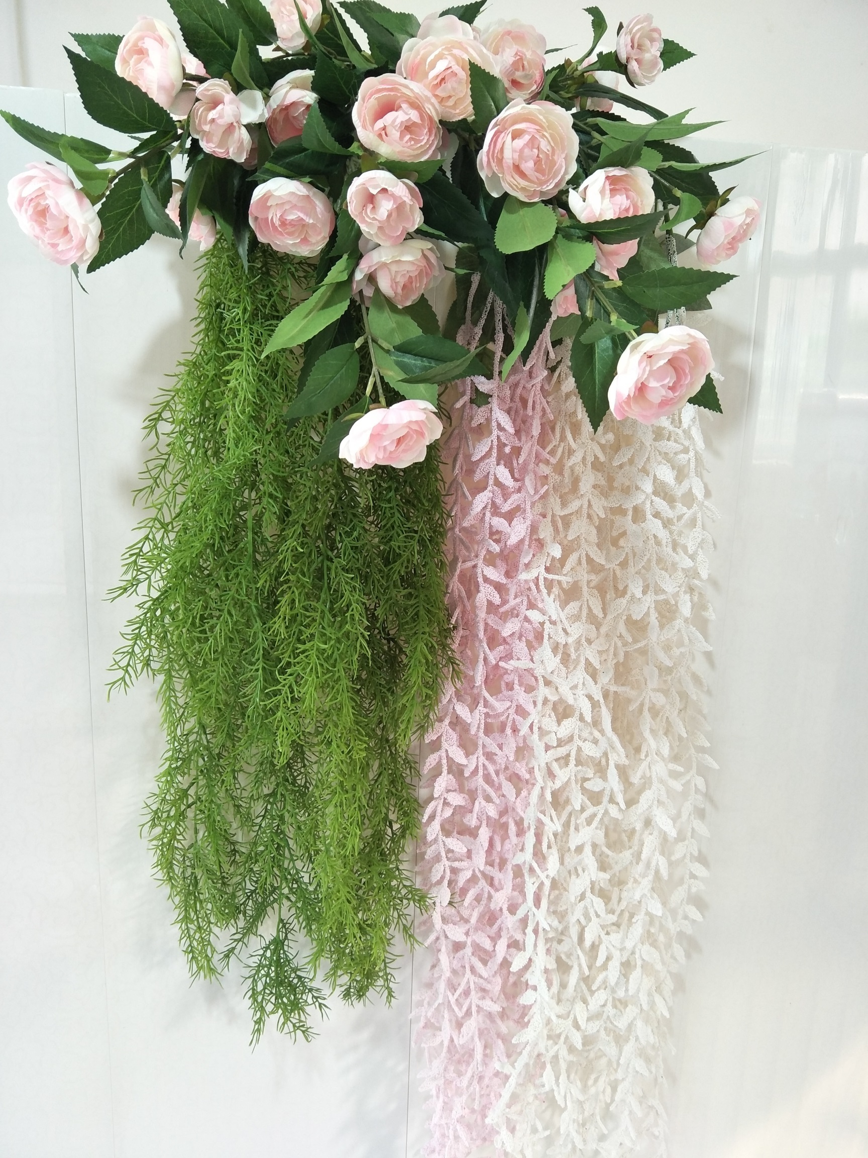 Flowers Plants Soft Glue Pine Branch Hanging For Wedding Artificial