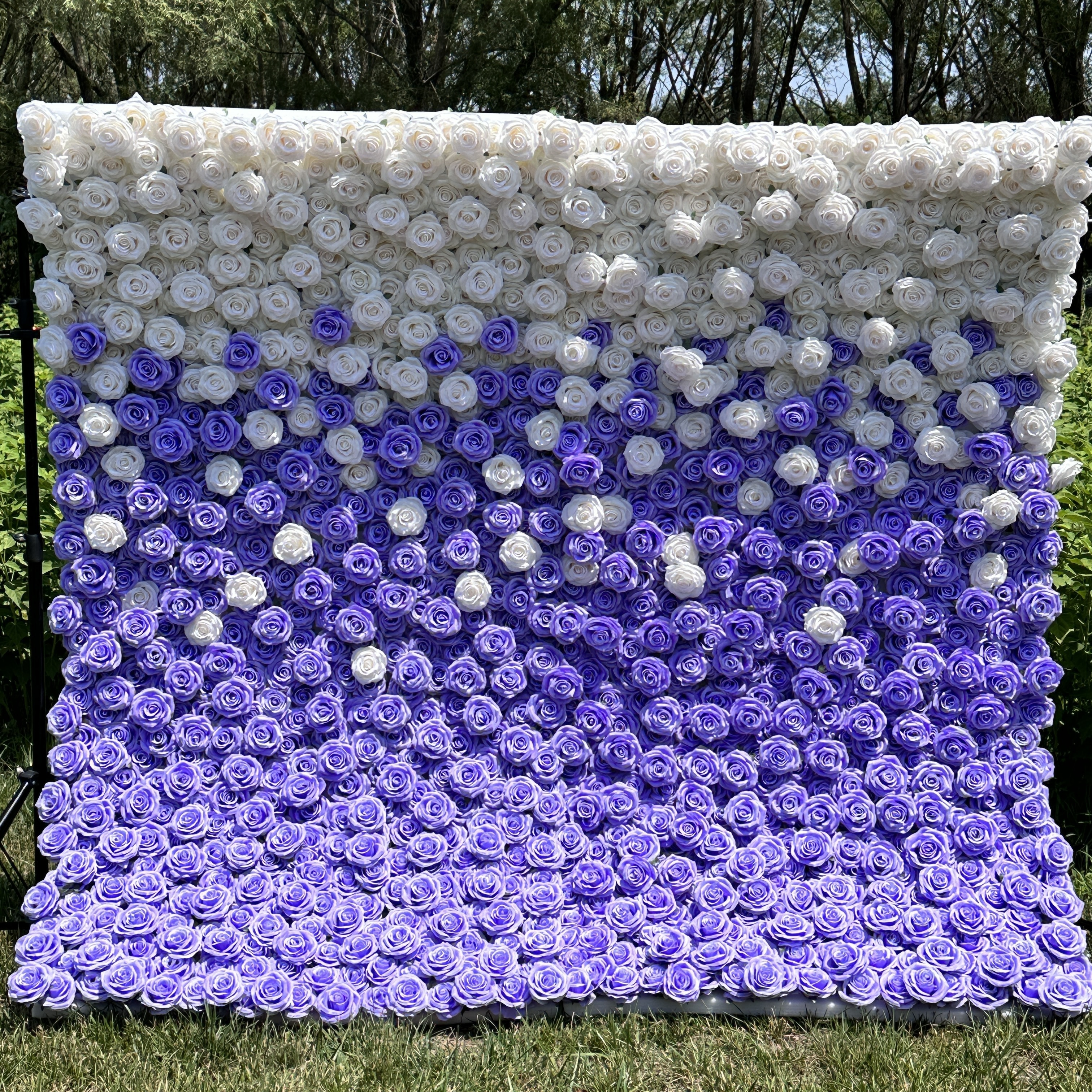 MYQ05 Wholesale Discount Wedding Decoration 40*60 Cm Floral Backdrop Purple Flowers Wall Artificial Rose Flower Wall