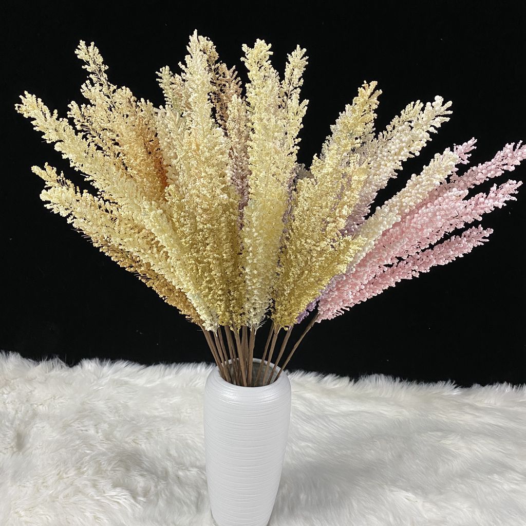 Factory Wholesale Customized Artificial Reed Feather Flower Plant Wedding Decoration