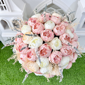 NYHQ13 round peony artificial flower ball wedding table centerpieces decoration flower kissing ball round flower balls