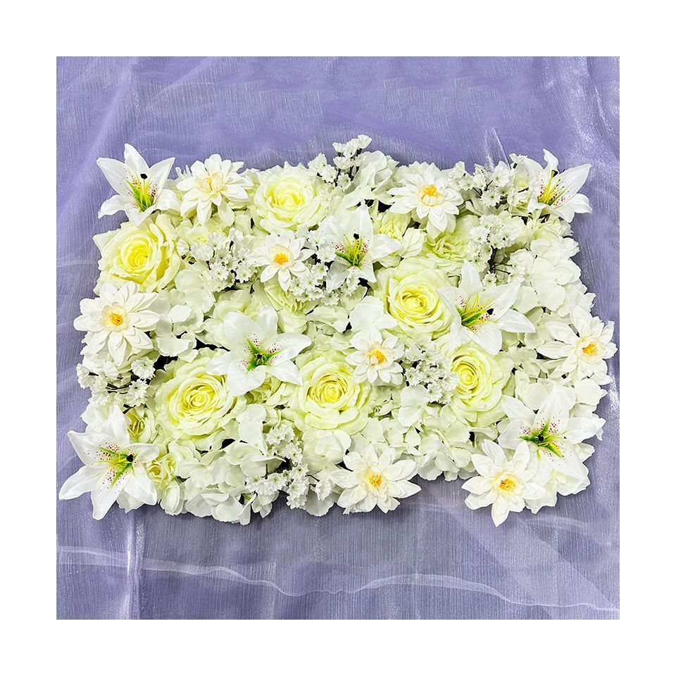 MYQ36 Silk Roses Backdrop Lily Flowers Wedding Decoration Artificial Dahlia Flower Wall