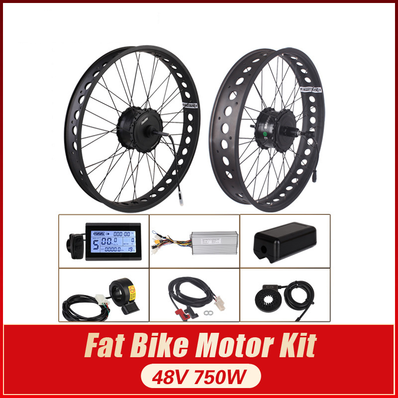 Wholesale 20 26 inch 20x4 24x4 fat tire ebike 500w hub motor electric bike conversion kit