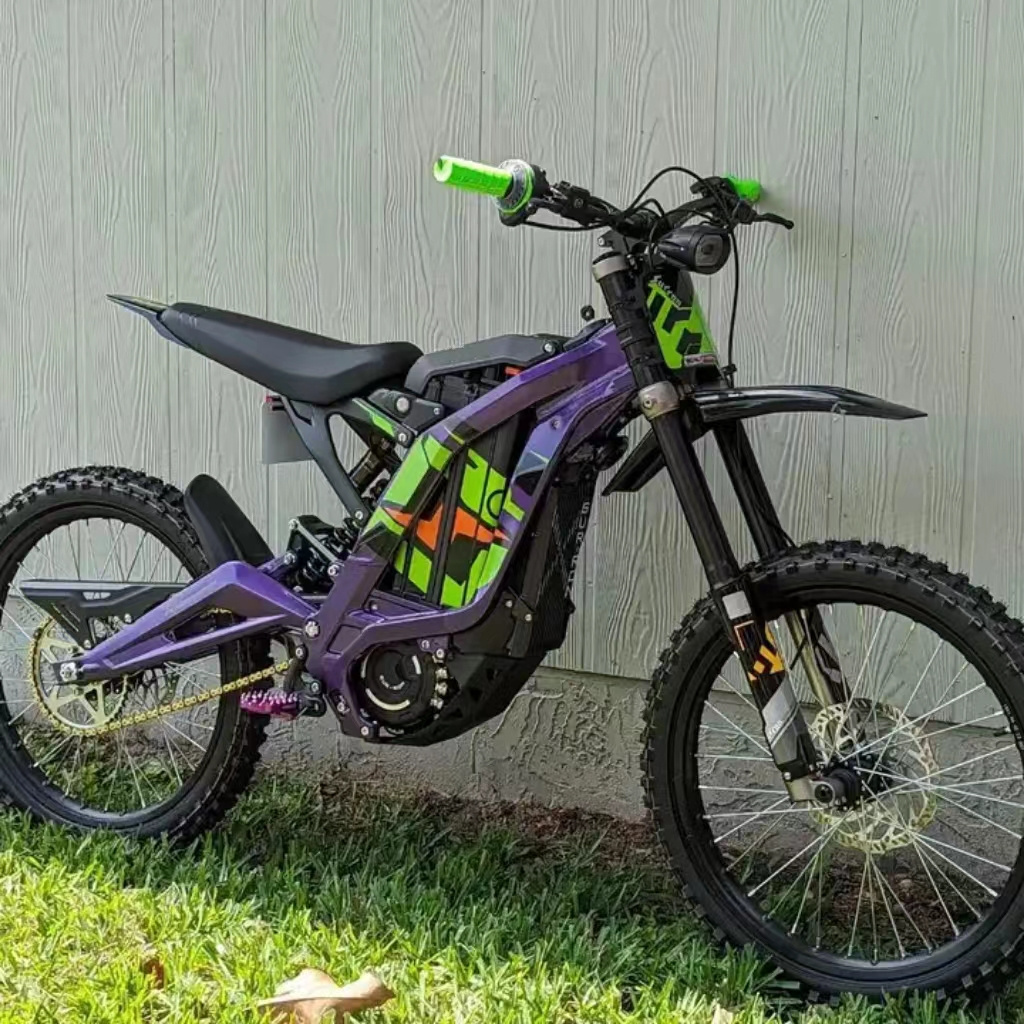 Original 60V 40Ah Sur Ron Light Bee X 6000W Motor Electric Dirt Bike Phantom Purple Edition motocross Off-Road motorcycle