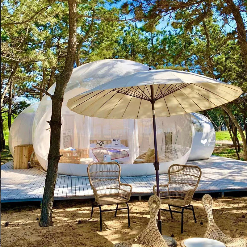 Prefabricated resort bubble geo dome tent NANXIANG Modern design transparent polycarbonate dome houses