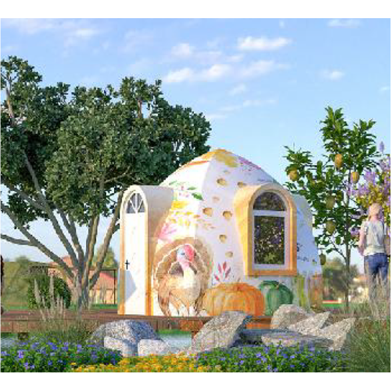 Japan Prefabricated Dome House Price Waterproof PVC Domes Glamping Geodesic Prefab EPS Dome House for Sale