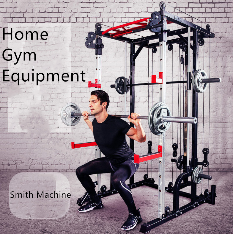 Multi-Functional Trainer Home Use Smith Machine Gym Fitness Equipment Squat Rack 3D Smith Machine