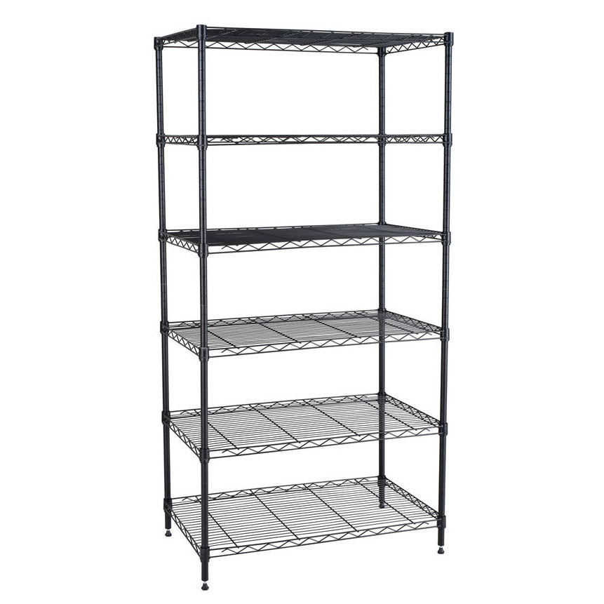 Multifunction Warehouse Multilayer Steel Metal Wire Storage Rack Shelving 1 Units Stands Hand Trolley Home Kitchen Storage Rack