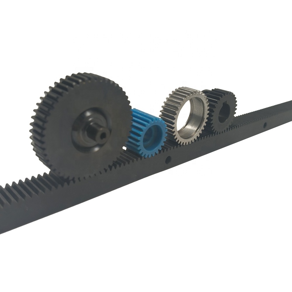 OND manufactures quenching black oxide steel 54 80 108 160 teeth straight gear rack and pinion