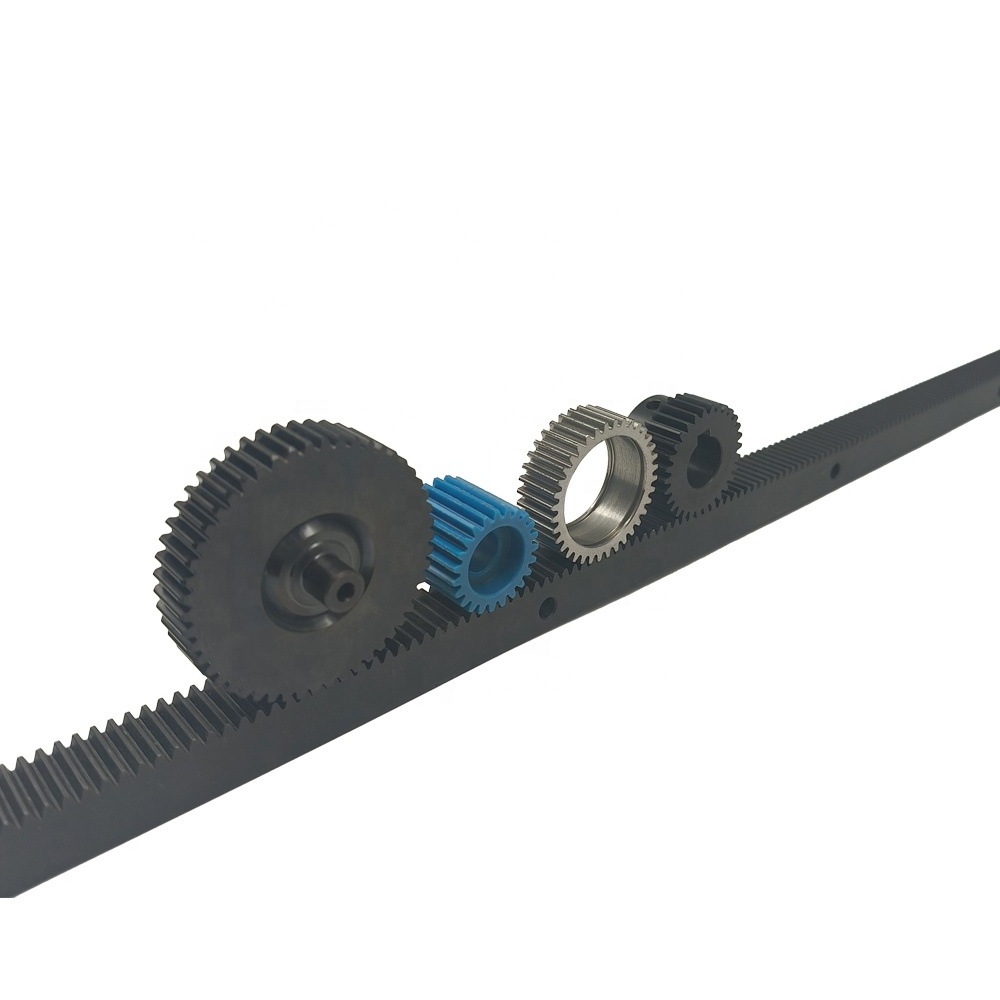 OND manufactures quenching black oxide steel 54 80 108 160 teeth straight gear rack and pinion