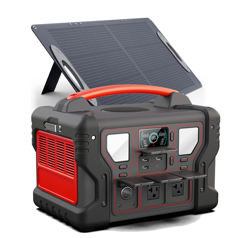 700W 699Wh Portable Power Station Solar Generator Backup Power Emergency Battery For Camping Home Blackout