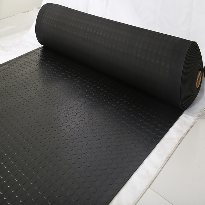 High Quality Indoor Outdoor Paving Black Round Stud Coin Garage Rubber Floor Mat