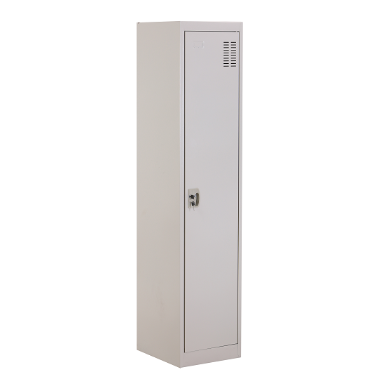 School Gym Metal Clothes Storage Locker gray Locker One Door with hanger