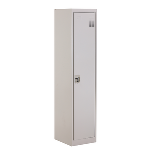 School Gym Metal Clothes Storage Locker gray Locker One Door with hanger