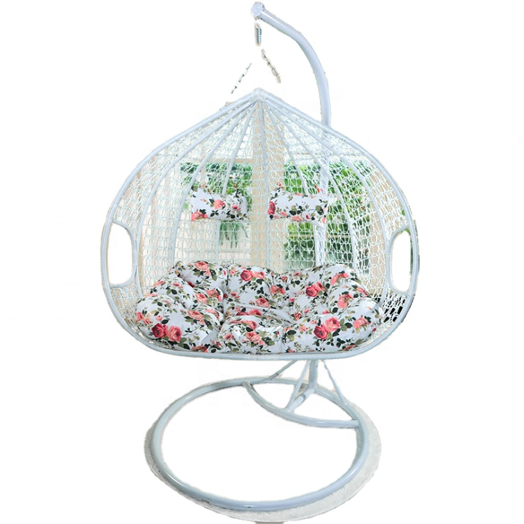 hanging egg chairs outdoor home double size PE rattan wicker swing egg hanging chairs