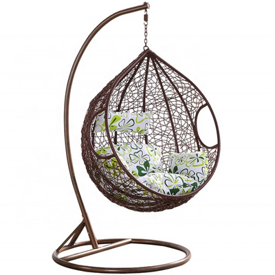 hanging egg chairs outdoor home double size PE rattan wicker swing egg hanging chairs