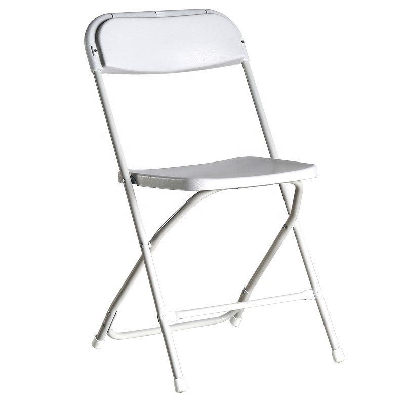 Top sale white foldable metal frame plastic chair wholesale folding chairs Canada