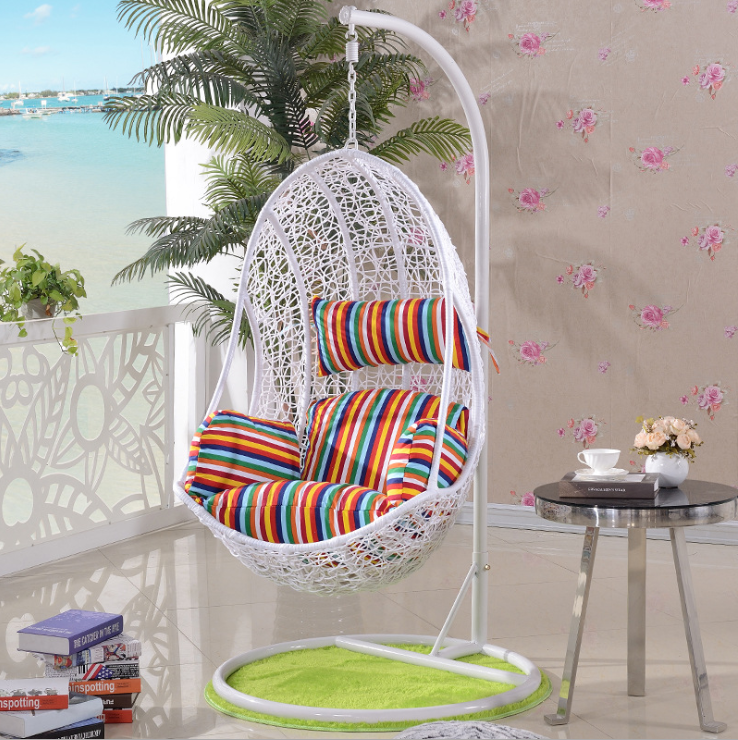 modern design hanging egg chair outdoor swing rattan bubble chair price with stand