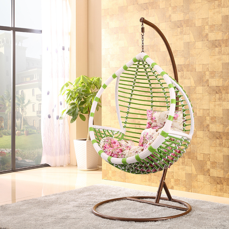 modern design hanging egg chair outdoor swing rattan bubble chair price with stand