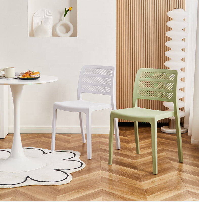 colorful PP dining chair cafe restaurant stackable new design plastic tables and chairs