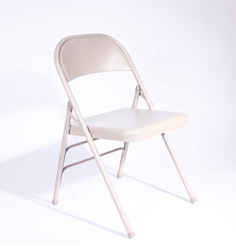 Metal folding chairs for outdoor Convenient to carry metal foldable chair black metal chair