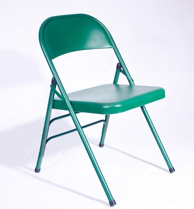 Metal folding chairs for outdoor Convenient to carry metal foldable chair black metal chair