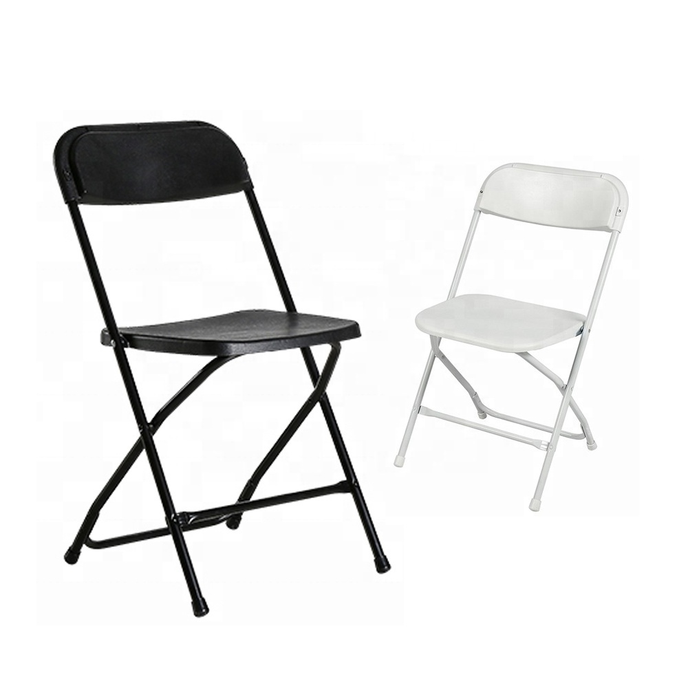 Top sale white foldable metal frame plastic chair wholesale folding chairs Canada