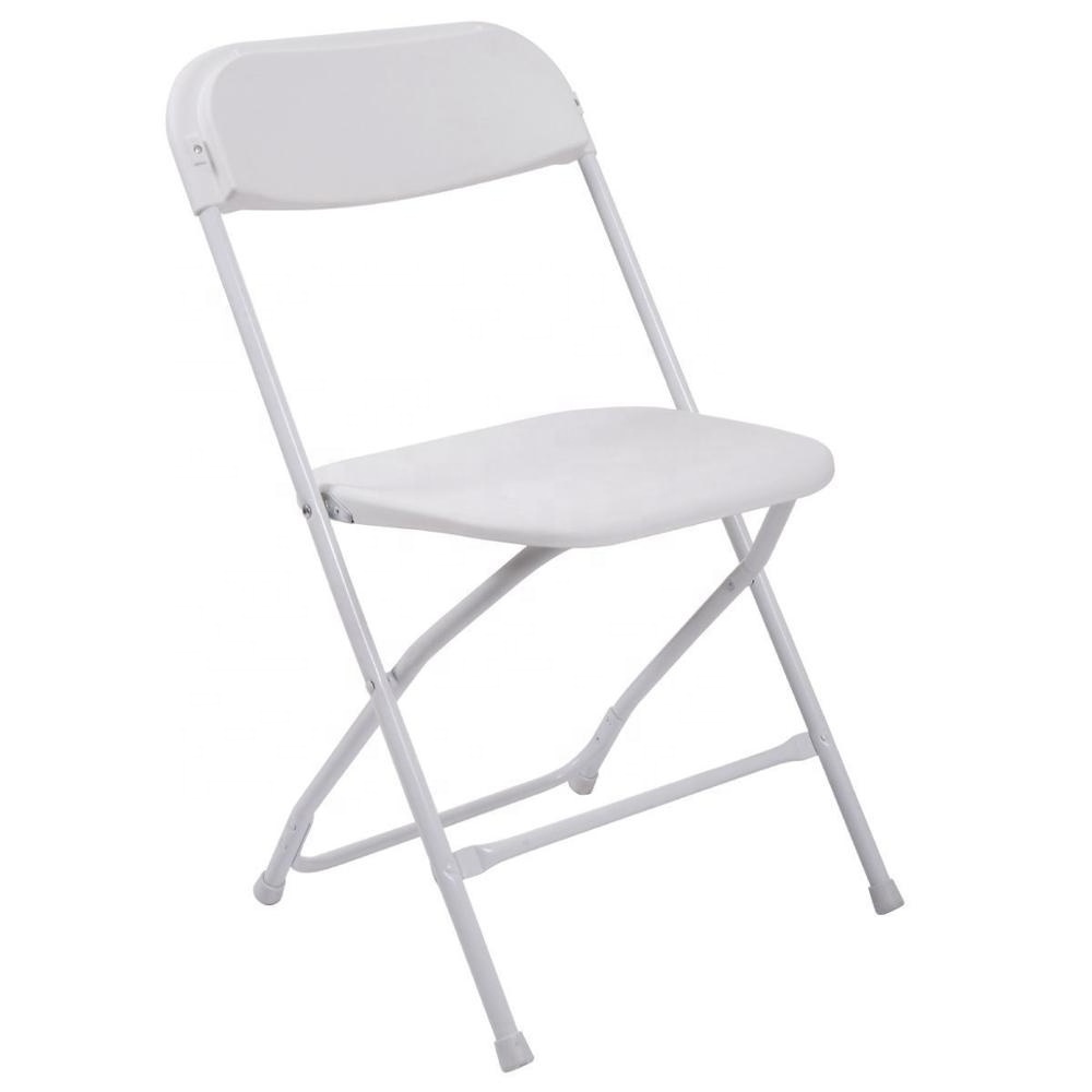 Top sale white foldable metal frame plastic chair wholesale folding chairs Canada